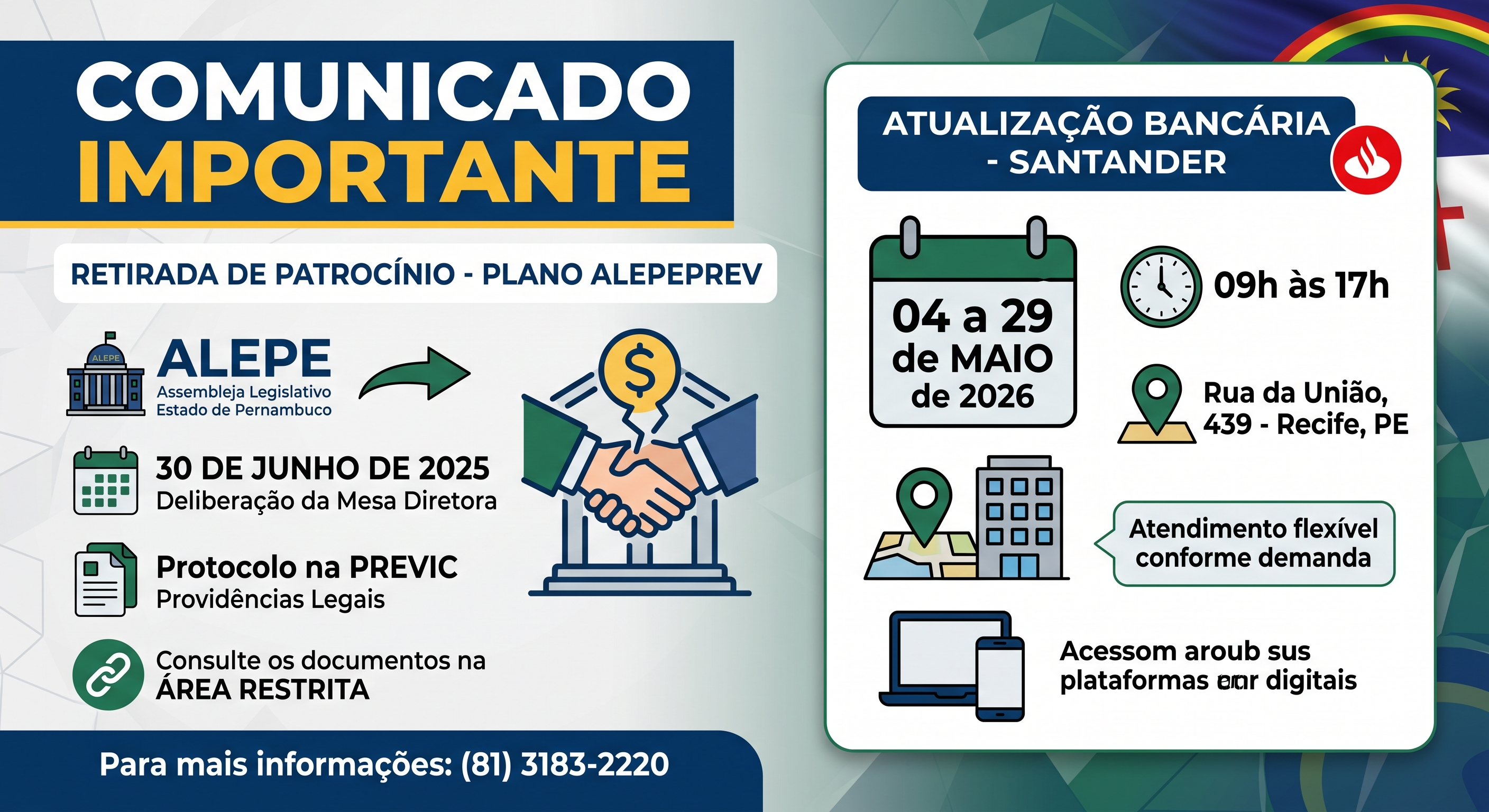 Comunicado Importante - Retirada de Patrocínio
